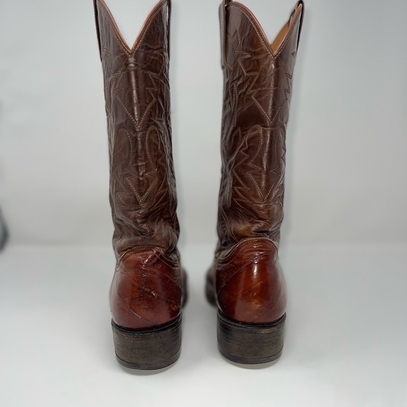 PRE-LOVED Vintage Renegade Chestnut Eel Skin Western Boots - size unknown - Picture 7 of 9
